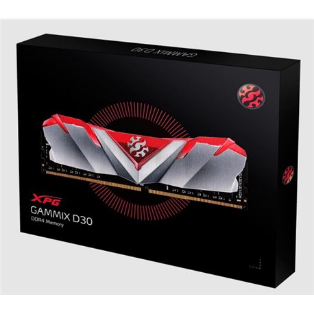 MEMORIA ADATA 8GB DDR4 3200MHZ XPG GAMMIX D30 DISIPADOR ROJO AX4U32008G16A-SR30
