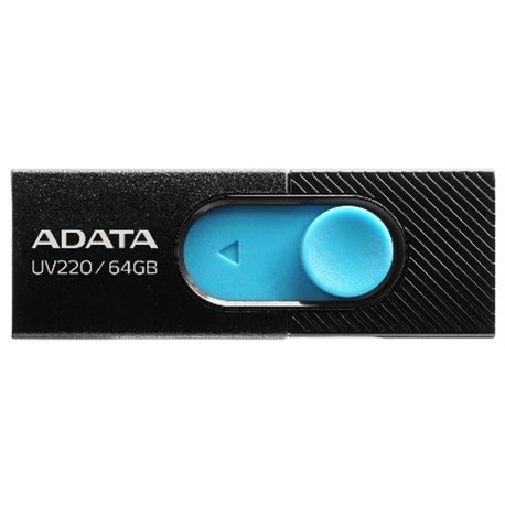 MEMORIA ADATA 64GB USB 2.0 AUV220 NEGRO/AZUL