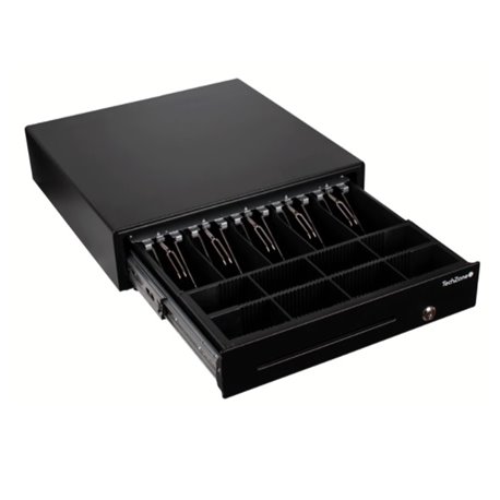 CAJON DE DINERO TECHZONE POS CON 5 BILLETES 8 MONEDAS ACERO LAMINADO RESISTENTE AL POLVO