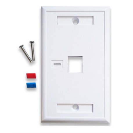 TAPA BROBOTIX (FACEPLATE) 1 PUERTO COLOR BLANCO