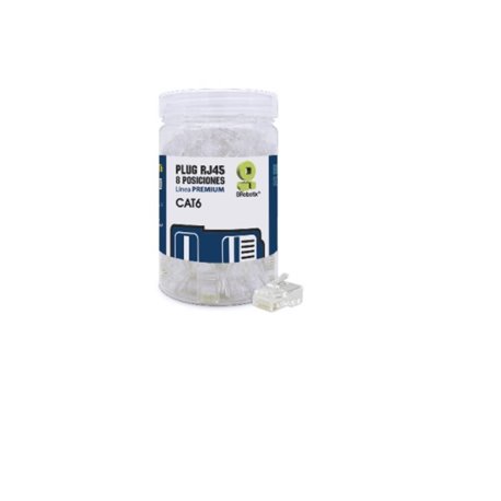 PLUG BROBOTIX RJ45 CAT6 8 POSICIONES  BOTE CON 100 PIEZAS