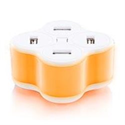CARGADOR CYBERPOWER (TR14A42U) USB PARA CASA. 4 PUERTOS USB 2.1A. CAMBIO DE COLORES.