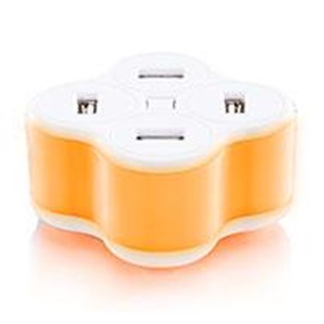 CARGADOR CYBERPOWER (TR14A42U) USB PARA CASA. 4 PUERTOS USB 2.1A. CAMBIO DE COLORES.