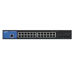 SWITCH ADMINISTRABLE LINKSYS LGS328C 24 PUERTOS GIGABIT CON 4 PUERTOS SFP+ RED AVANZADA QoS