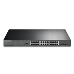 SWITCH JETSTREAM ADMINISTRABLE L2+ TP-LINK TL-SG3428XMP 24 PTOS GIGABIT PoE 802.3at/af+ 384W MAX 4 PTOS 10Gbps SFP+