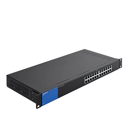 SWITCH LINKSYS LGS124 24 PUERTOS GIGABIT 10/100/1000M NO ADMINISTRABLE MONTURA PARA RACK