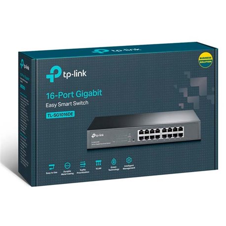 SWITCH TP-LINK TL-SG1016DE INTELIGENTE 16 PUERTOS GIGABIT 10/100/1000M PLUG AND PLAY