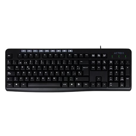 TECLADO ACTECK T300 USB MULTIMEDIA NEGRO AC-929806