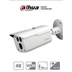 DAHUA HAC-HFW1801D CAMARA BULLET 4k  8MEGAPIXELES LENTE DE 3.6MM  Metalica IR DE 80MTS  WDR REAL 120 DB  IP67 SOPORTA:
