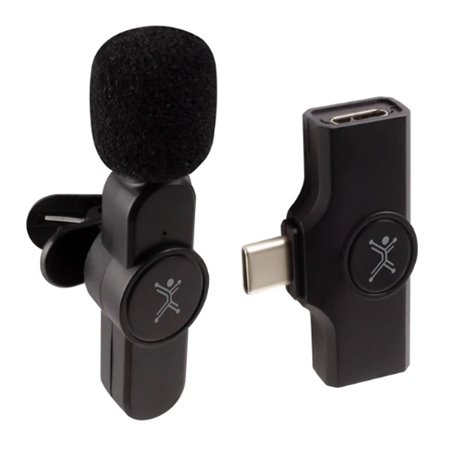 MICROFONO PERFECT CHOICE INALAMBRICO PARA STRAMING FIDELITY USB-C 20HZ NEGRO