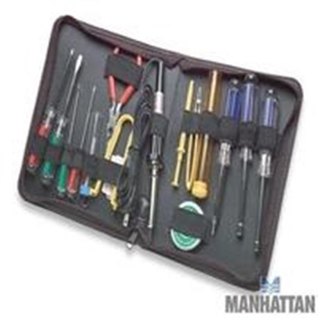 KIT HERRAMIENTAS MANHATTAN P/MANTENIMIENTO COMPUTO 17 PZAS