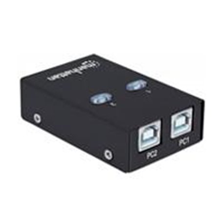 MULTIPLEXOR USB MANHATTAN COMPARTE 1 DISPOSITIVO A 2 PC