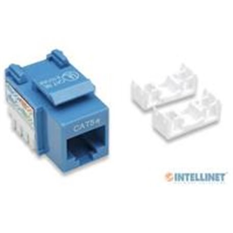 JACK RJ45 CAT5E INTELLINET UTP KEYSTONE  DE IMPACTO AZUL
