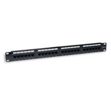 PANEL DE PARCHEO INTELLINET CAT6 UTP 24 PUERTOS RJ45 MONTAJE RACK 19 1U