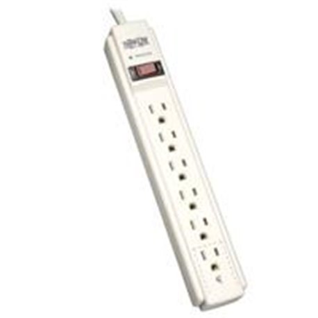 SUPRESOR DE PICOS TRIPP-LITE TLP604 CON 6 CONTACTOS, CABLE 1.22 M (4 PIES), 790 JOULES, GABINETE GRIS CLARO.