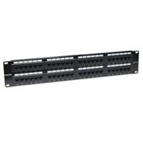 PANEL DE PARCHEO INTELLINET CAT6 UTP 48 PUERTOS RJ45 MONTAJE RACK 19 2U