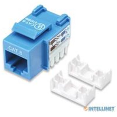 JACK RJ45 CAT6 INTELLINET UTP KEYSTONE DE IMPACTO AZUL
