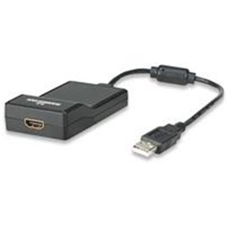 CABLE CONVERTIDOR MANHATTAN USB  2.0 A HDMI 1080P MACHO-HEMBRA
