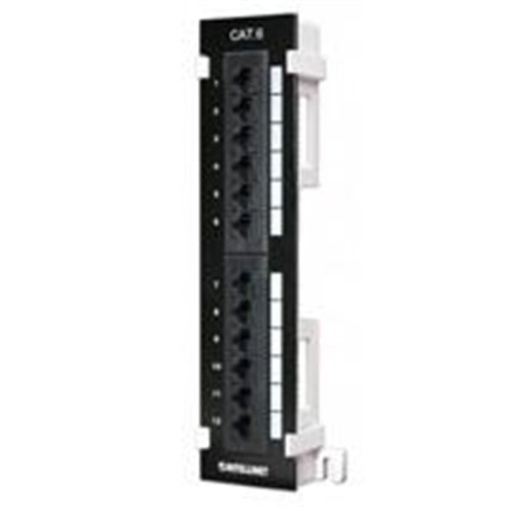 PANEL DE PARCHEO INTELLINET CAT6 UTP 12 PUERTOS RJ45 MONTAJE PARED