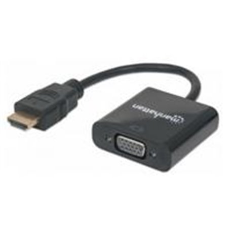 CABLE CONVERTIDOR MANHATTAN HDMI A VGA HD15 1080P MACHO-HEMBRA