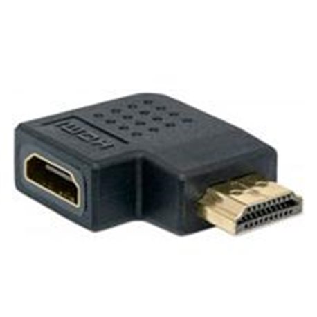 ADAPTADOR CODO HDMI MANHATTAN CAMBIADOR ANGULO IZQUIERDO 90 GRADOS 4K H-M