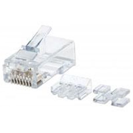 PLUG MODULAR RJ45 INTELLINET UTP CAT6A SOLIDO 80PZS CONTACTO CHAPA ORO