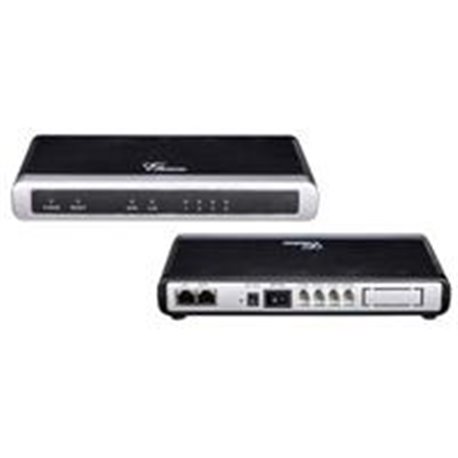 ADAPTADOR GATEWAY GRANDSTREAM DE 4 PUERTOS FXO Y 2 PUERTOS FAST ETHERNET SEGURIDAD SRTP.