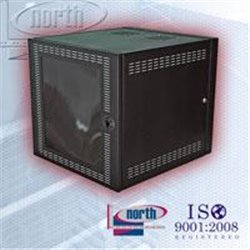 GABINETE NORTH SYSTEM PARA MONTAJE EN PARED S/E 9 U.R. COLOR NEGRO TEXTURIZADO. NO INCLUYE  FLETE