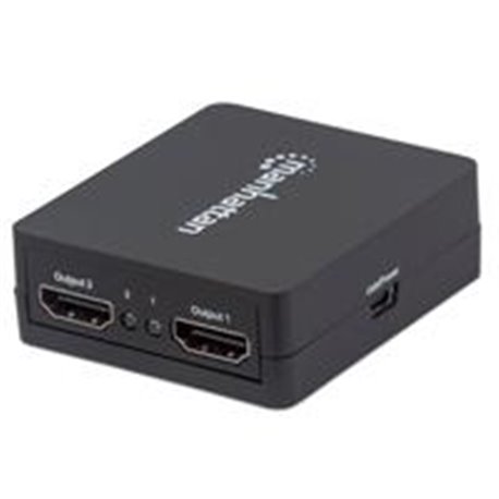 VIDEO SPLITTER HDMI MANHATTAN 1080P 2 PTOS DUPLICADOR ALIMENTA VIA USB