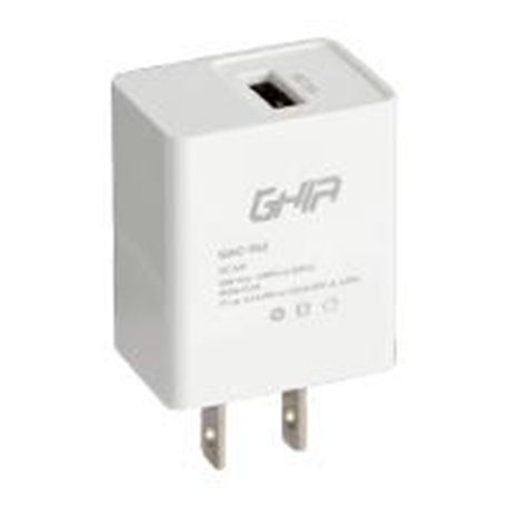 CARGADOR DE PARED GHIA CON 1 SALIDA USB 3.0 CARGA RAPIDA QUICK CHARGE