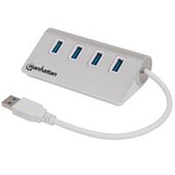 HUB MANHATTAN USB V3.0 4 PTOS SIN FUENTE ALUMINIO