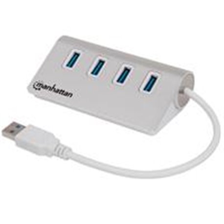 HUB MANHATTAN USB V3.0 4 PTOS SIN FUENTE ALUMINIO