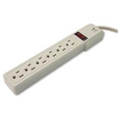 SUPRESOR DE PICOS 550J, 6 CONTACTOS, RESET SWITCH, CABLE DE 45 CM CALIBRE 16AWG, 2 PUERTOS USB 1A