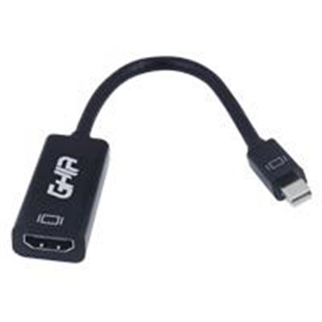 ADAPTADOR GHIA CONVERSOR DE VIDEO MINI DISPLAYPORT MACHO A HDMI HEMBRA