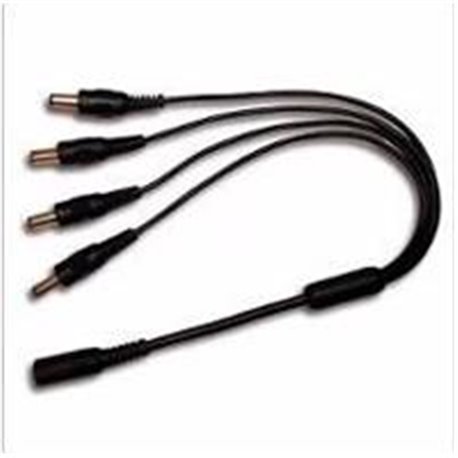 DIVISOR DE ENERGIA SAXXON / TIPO PULPO/ 4 CONECTORES MACHO/ 2.1MM/ 1 CONECTOR HEMBRA