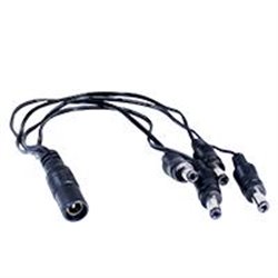 DIVISOR DE ENERGIA GHIA TIPO PULPO 4EN1 / PARA CCTV / 1 CONECTOR HEMBRA/ 4 CONECTORES MACHO