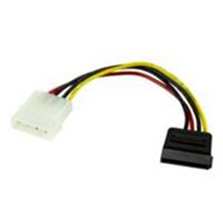 ADAPTADOR DE 15CM DE ALIMENTACIóN LP4 A SATA - 1X LP4 MACHO - 1X SATA DE PODER 15 PINES - STARTECH.COM MOD. SATAPOWADAP
