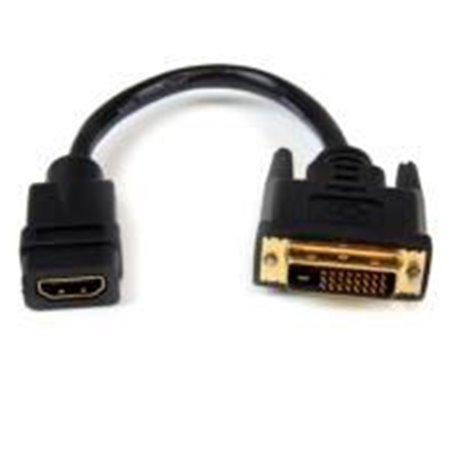 ADAPTADOR DE 20CM HDMI® A DVI - DVI-D MACHO - HDMI HEMBRA - CABLE CONVERTIDOR DE VIDEO - NEGRO - STARTECH.COM MOD. HDDVIFM8IN