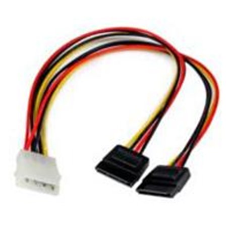 ADAPTADOR CABLE DIVISOR DE PODER LP4 EN Y  MOLEX 4 PINES A SATA - 2X HEMBRA SATA Y 1X MACHO LP4 - SPLITTER - STARTECH.COM MOD. P