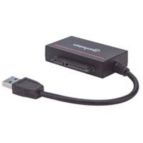 CONECTOR MACHO USB-A A MACHO SATA 2.5 Y CFAST 2.0, TASA DE TRANSFERENCIA DE DATOS DE 5 GBPS, COLOR NEGRO