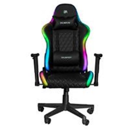 SILLA GAMER RGB//BALAM RUSH/ACTECK/NYLON/MECANISMO MARIPOSA/CONTROL REMOTO/10 NIVELES DE VELOCIDAD/LIGHTING RUSH/COLOR NEGRO/BR-