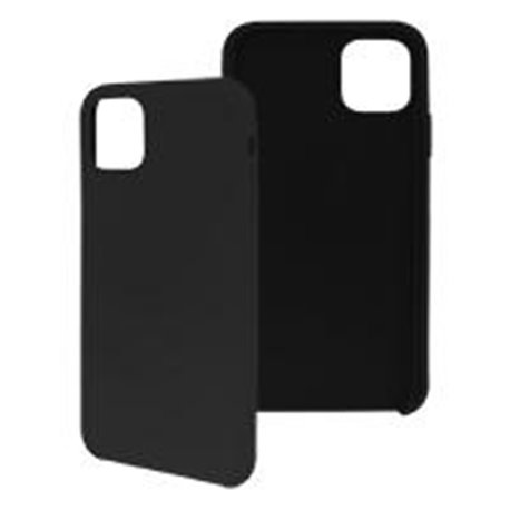 FUNDA GHIA DE SILICON COLOR NEGRO CON MICA PARA IPHONE 11 PRO MAX