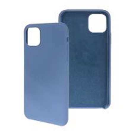 FUNDA GHIA DE SILICON COLOR AZUL CON MICA PARA IPHONE 11