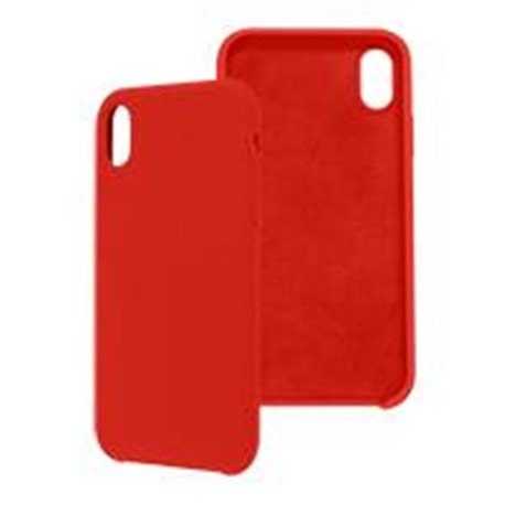 FUNDA GHIA DE SILICON COLOR ROJO CON MICA PARA IPHONE XR