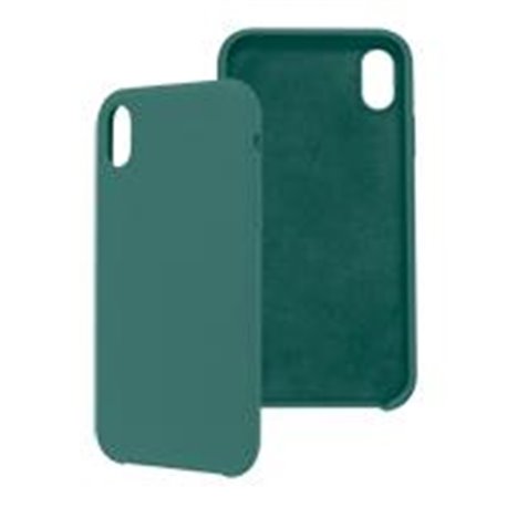 FUNDA GHIA DE SILICON COLOR VERDE CON MICA PARA IPHONE XR