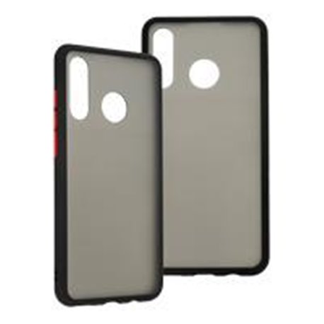 FUNDA GHIA HUMO SEMITRANSPARENTE/ BORDE NEGRO CON MICA PARA HUAWEI P30 LITE