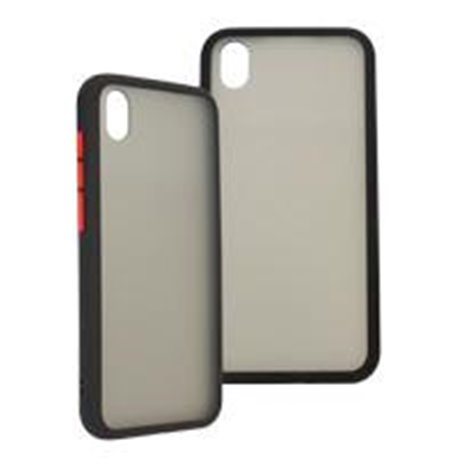 FUNDA GHIA HUMO SEMITRANSPARENTE/ BORDE NEGRO CON MICA PARA HUAWEI Y5