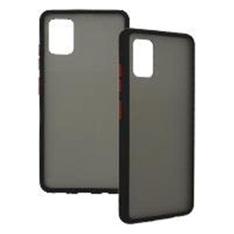 FUNDA GHIA HUMO SEMITRANSPARENTE/ BORDE NEGRO CON MICA PARA SAMSUNG A51S