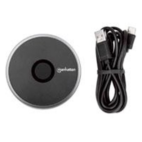 BASE DE CARGA INALáMBRICA RáPIDA REDONDA ,10 W, 7.5 W Y 5 W, NEGRO