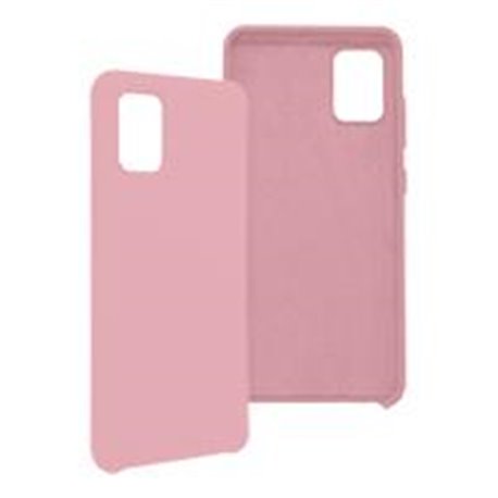 FUNDA GHIA DE SILICON COLOR  ROSA CON MICA PARA SAMSUNG A51S